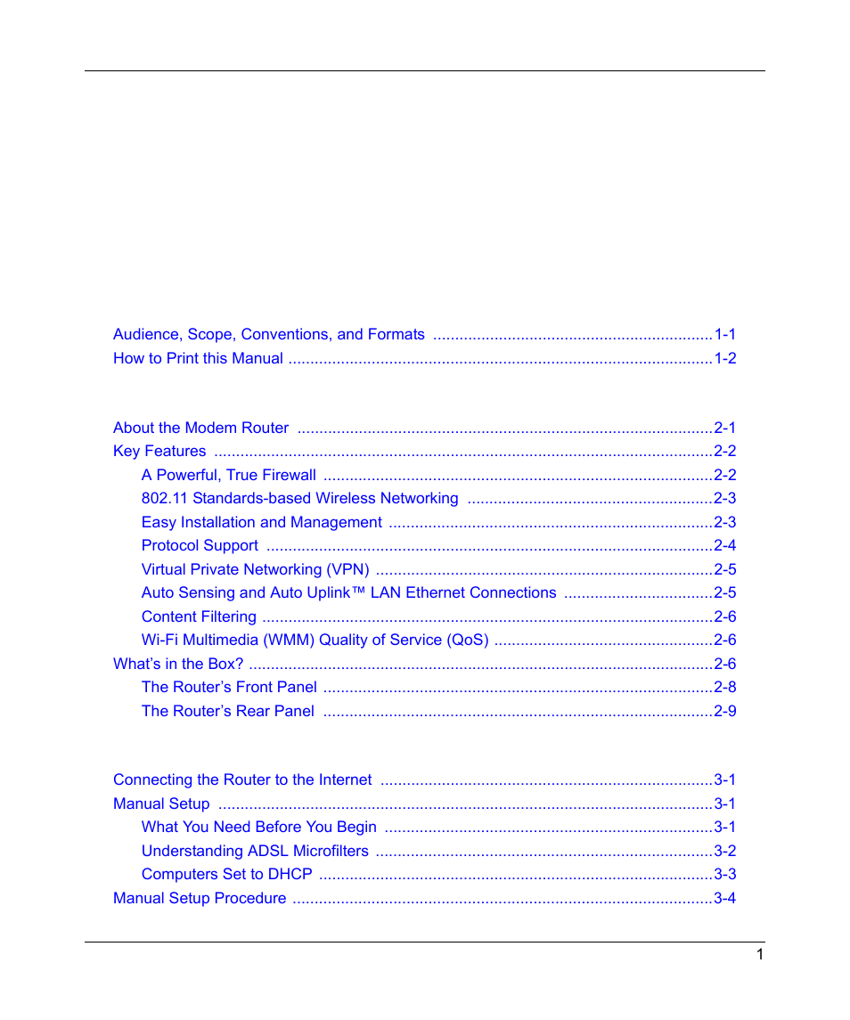 NETGEAR DG834GSP User Manual | Page 7 / 208