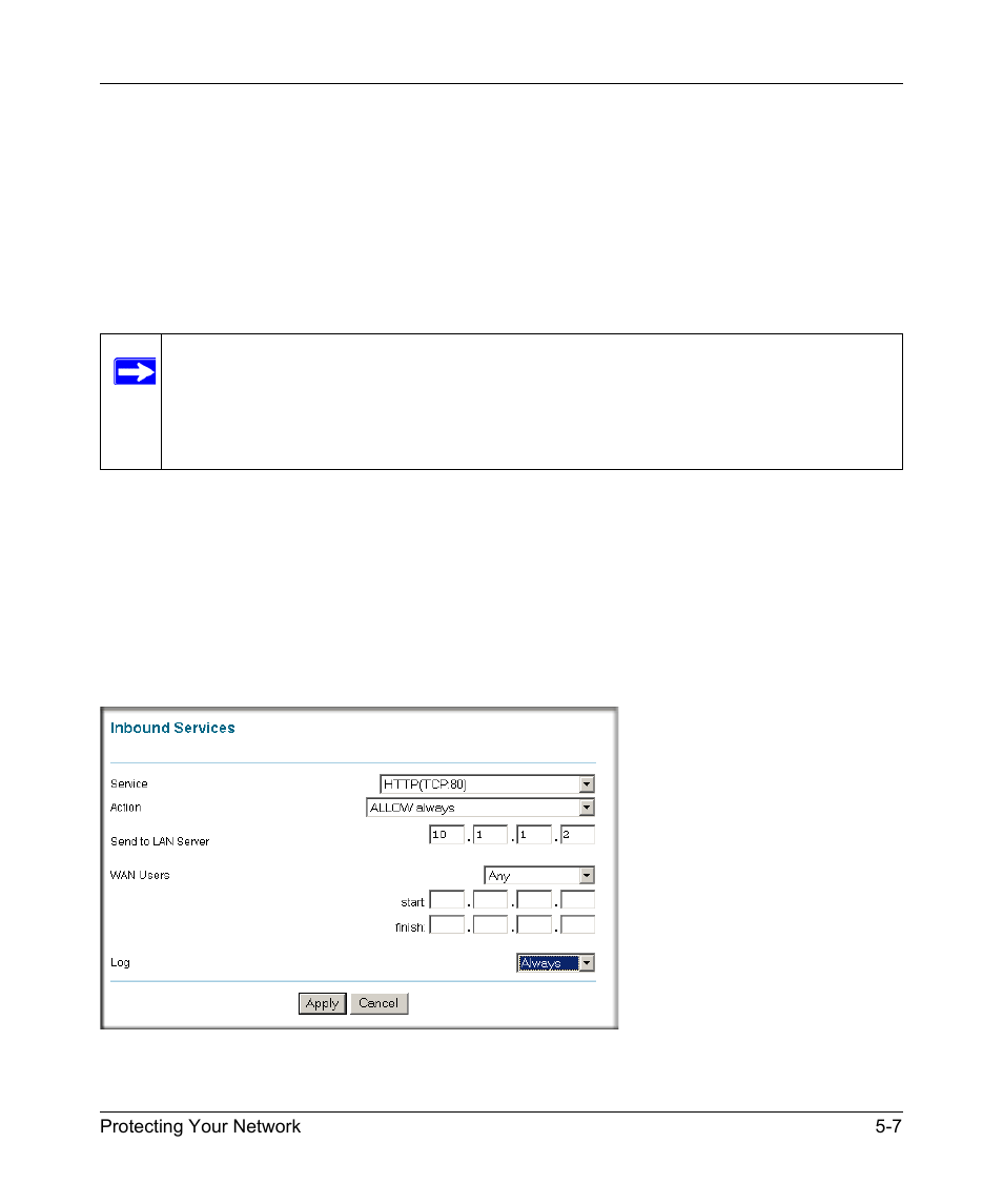 Inbound rules (port forwarding), Inbound rules (port forwarding) -7 | NETGEAR DG834GSP User Manual | Page 71 / 208