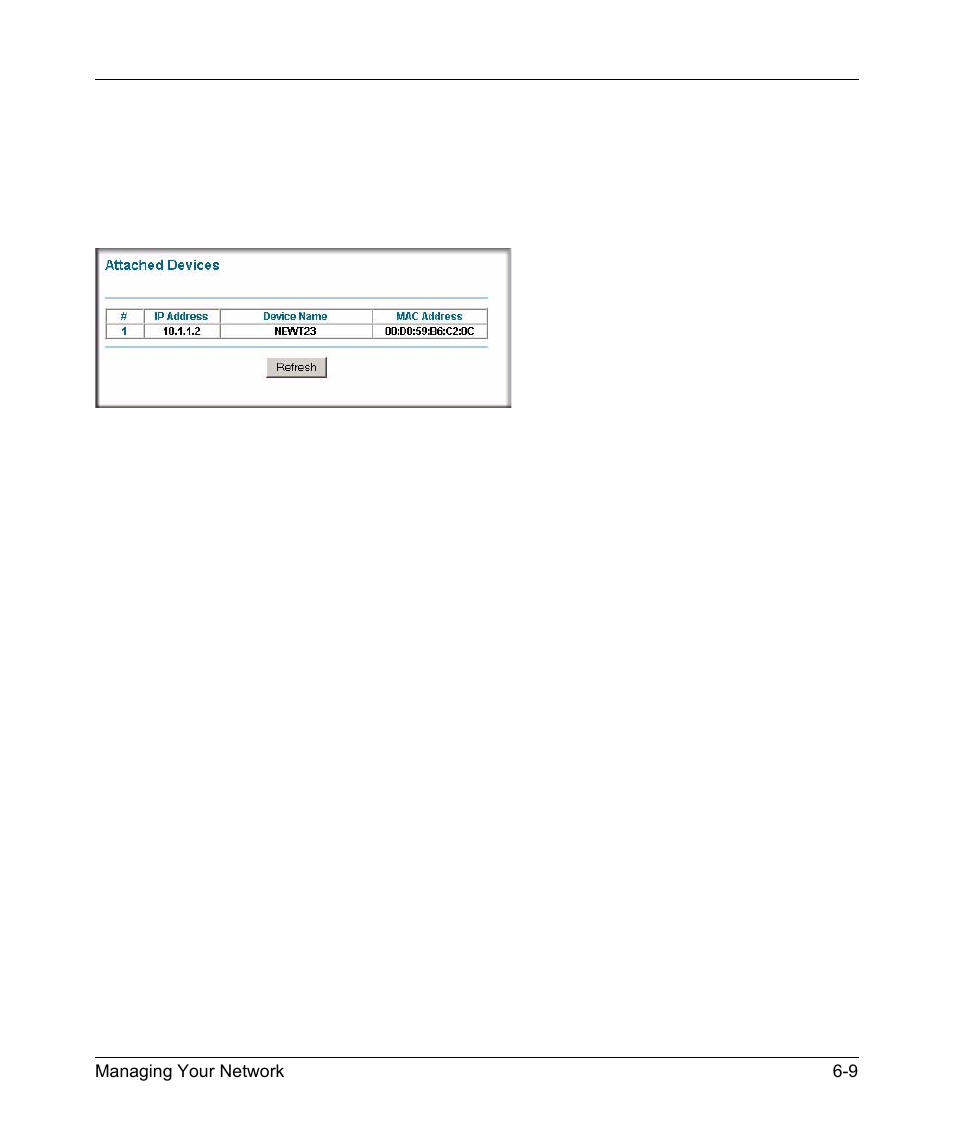 Viewing attached devices, Viewing, selecting, and saving logged information | NETGEAR DG834GSP User Manual | Page 87 / 208