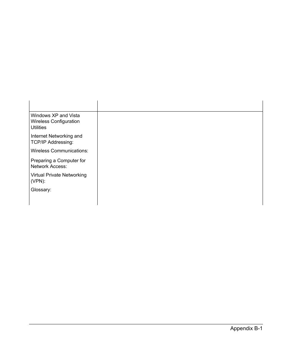 Appendix b related documents, The link to, Internet networking and tcp/ip | Addressing:” in appendix b, Internet networking and tcp/ip addressing:” in, Appendix b | NETGEAR RangeMax Next Wireless PCI Adapter WN311T User Manual | Page 55 / 56