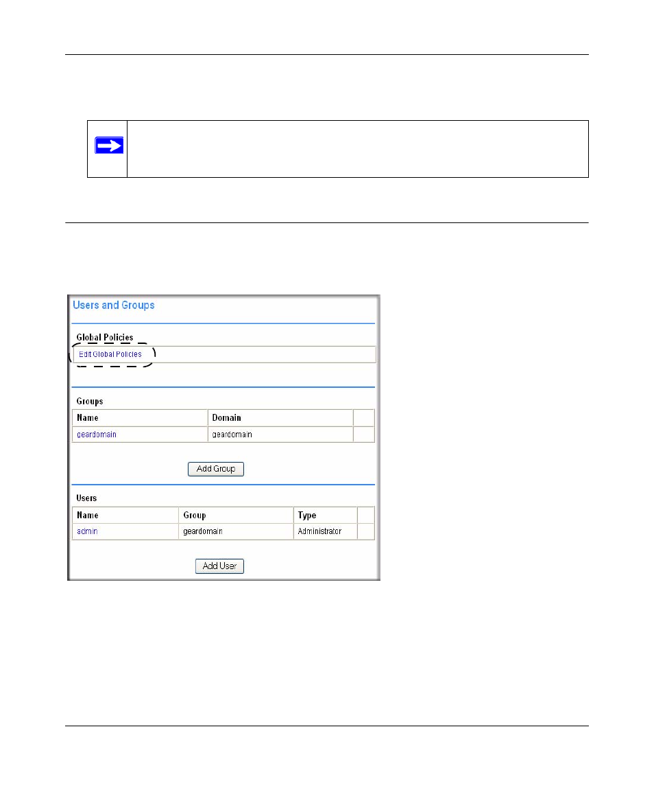 Global policies, Editing global policy settings, Global policies -3 | Editing global policy settings -3 | NETGEAR ProSafe SSL312 User Manual | Page 49 / 120