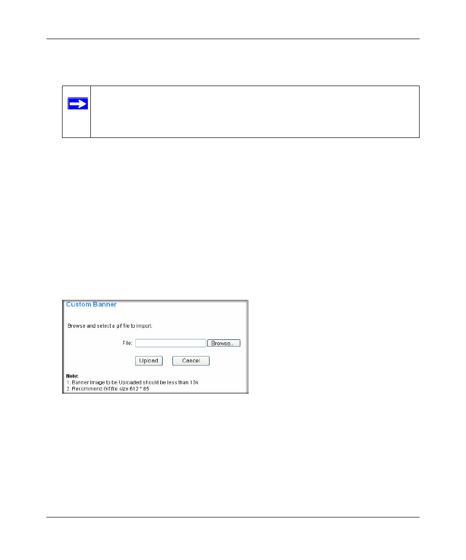 Customizing the banner, Customizing the banner -7 | NETGEAR ProSafe SSL312 User Manual | Page 77 / 120