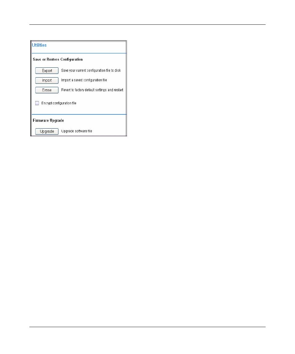 Encrypting the configuration file, Exporting and saving a backup configuration file, Encrypting the configuration file -11 | NETGEAR ProSafe SSL312 User Manual | Page 99 / 120