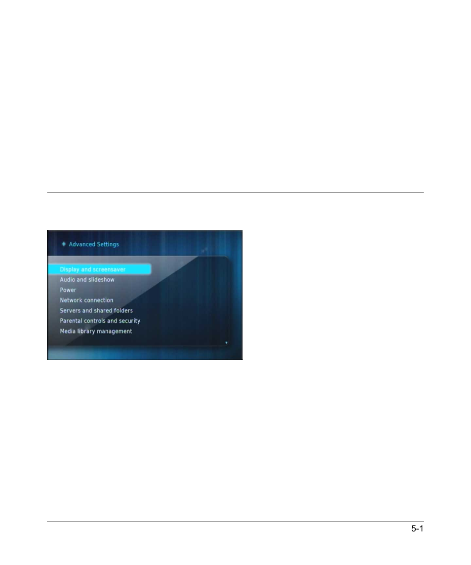 Chapter 5 advanced features and more features, Advanced settings, Advanced settings -1 | Advanced features and more features” on | NETGEAR EXPRESS EVA9100 User Manual | Page 62 / 95