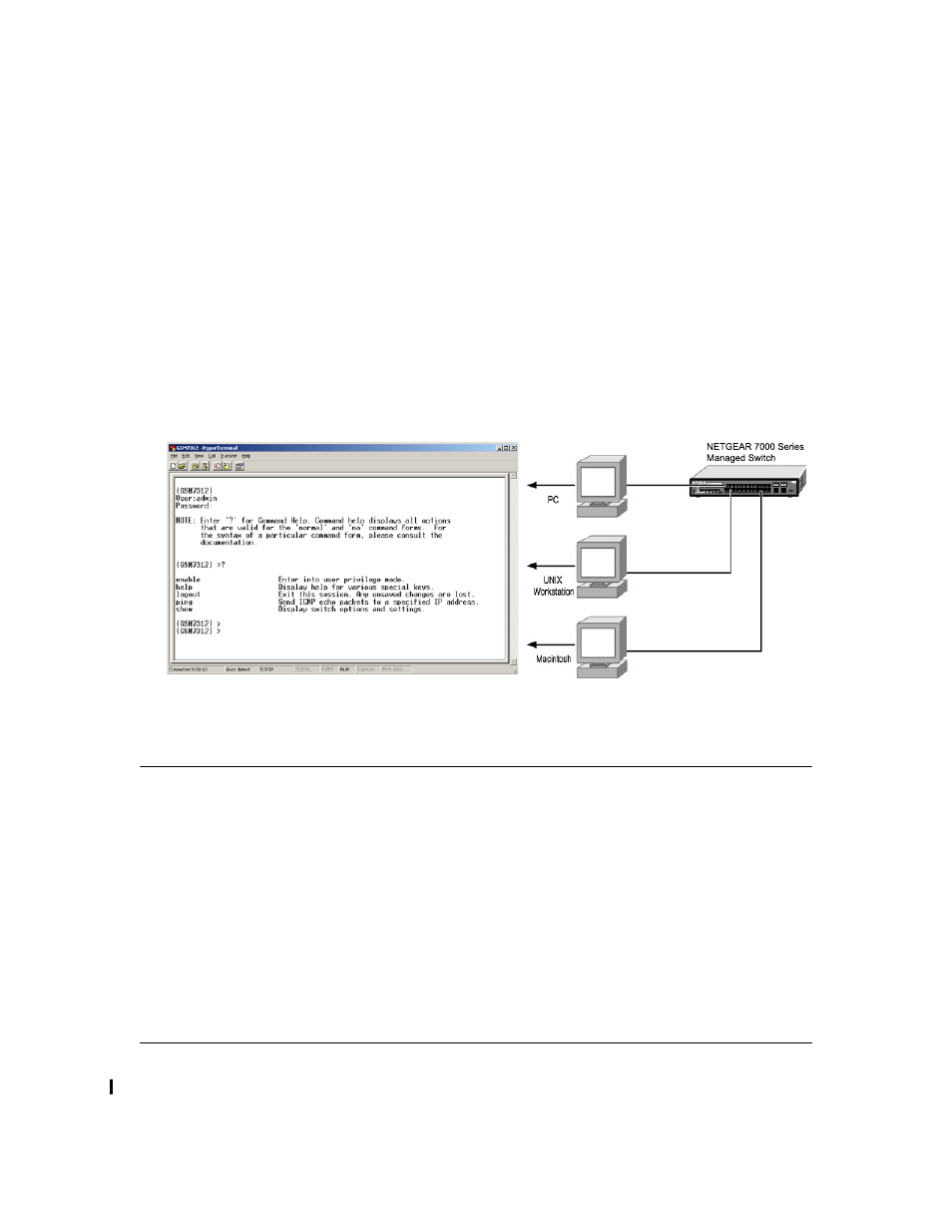 Chapter 3 administration console telnet interface, Set up your switch using direct console access, Chapter 3 | Administration console telnet interface, Set up your switch using direct console access -1 | NETGEAR 7300 Series User Manual | Page 33 / 364