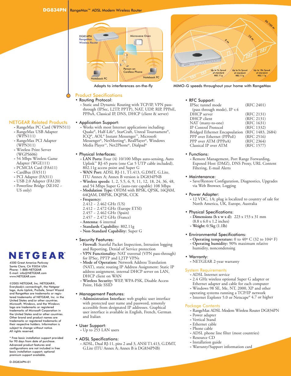 NETGEAR DG834PN User Manual | Page 2 / 2