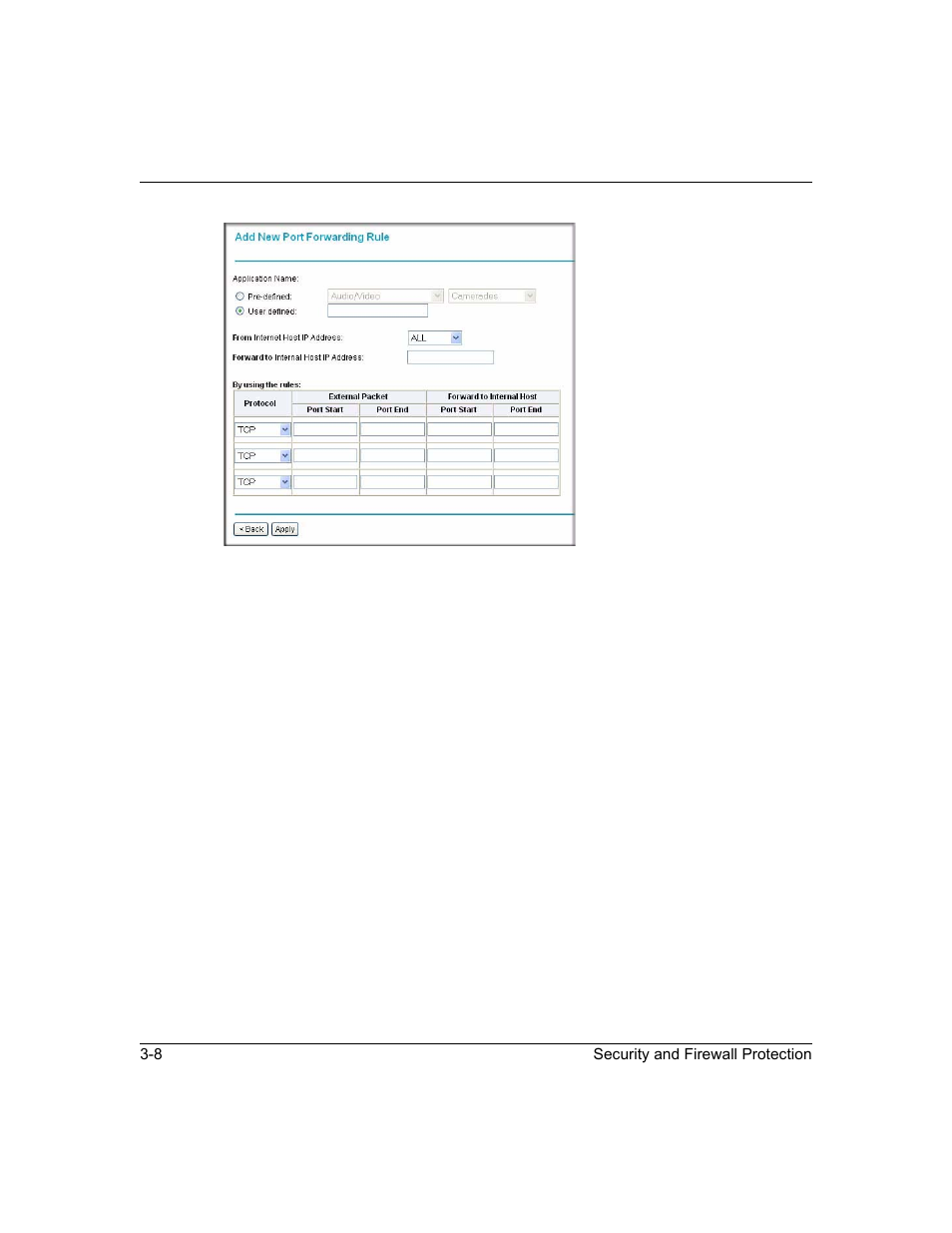 Port triggering (outbound rules), Port triggering (outbound rules) -8 | NETGEAR ADSL2+ Modem Router DM111PSPv2 User Manual | Page 44 / 88