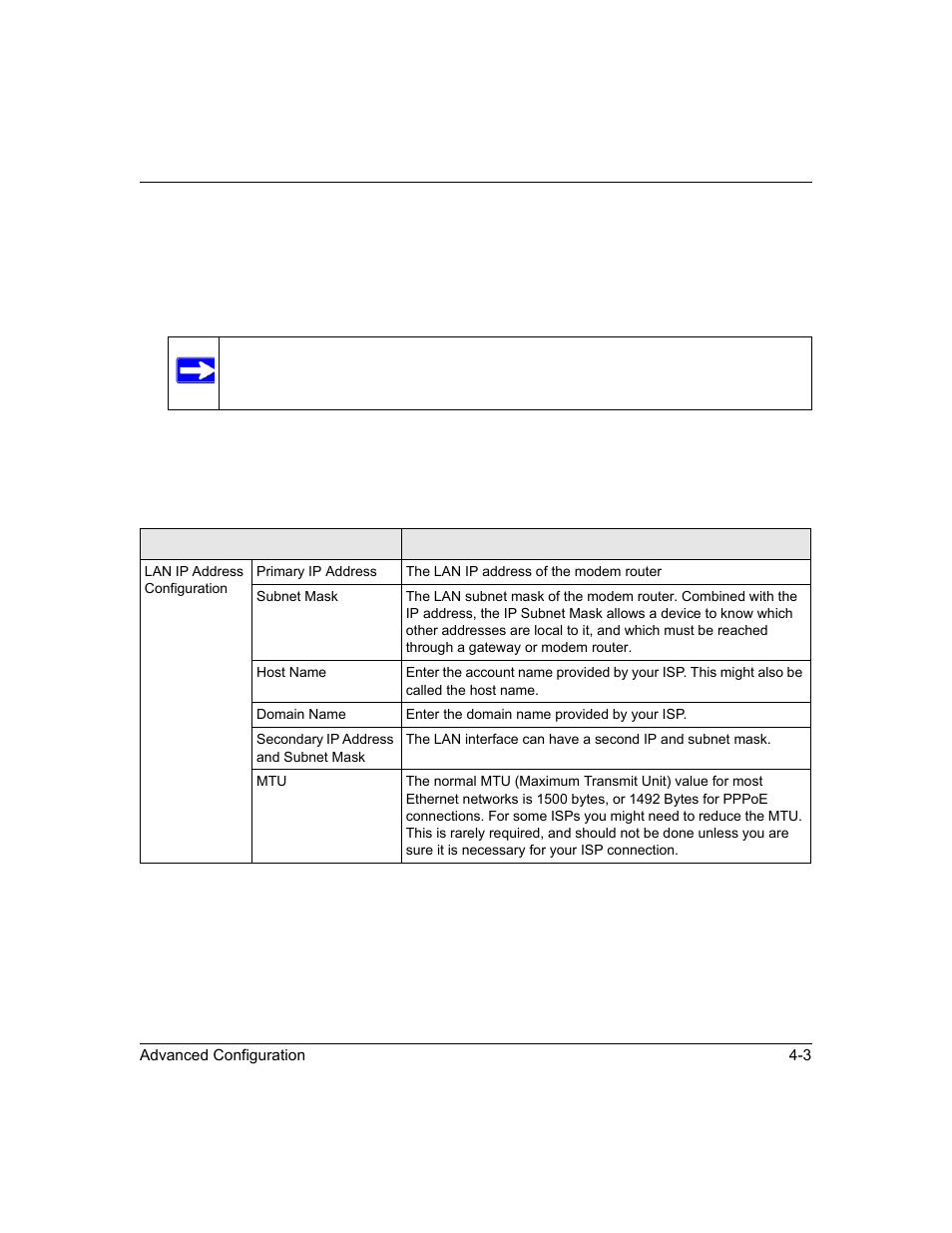 Understanding the lan ip settings, Understanding the lan ip settings -3 | NETGEAR ADSL2+ Modem Router DM111PSPv2 User Manual | Page 51 / 88