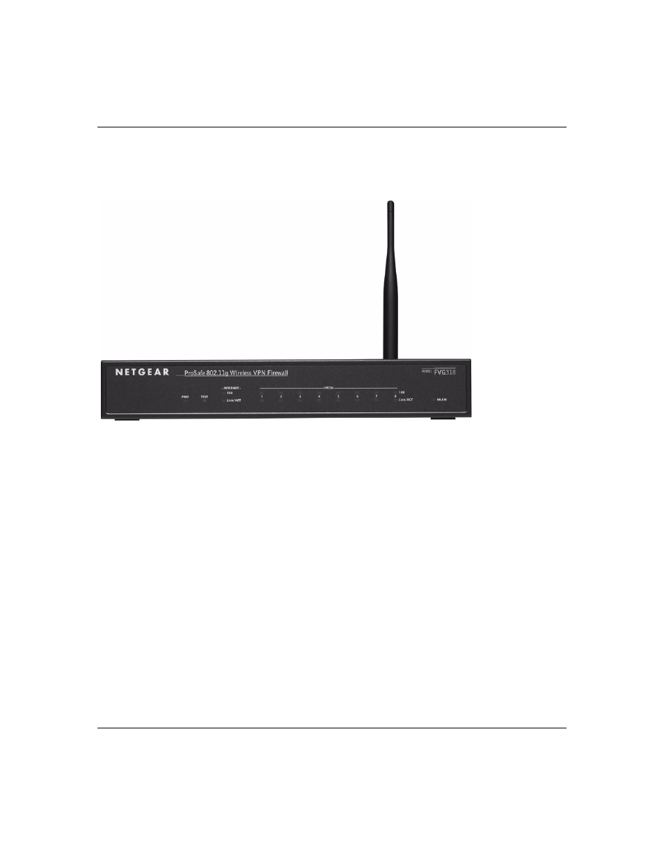 The fvg318 front panel | NETGEAR PROSAFE FVG318 User Manual | Page 6 / 10