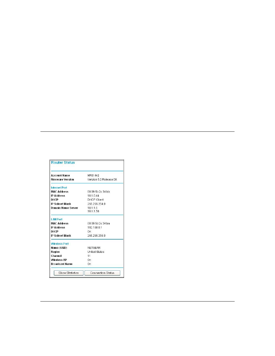 Chapter 6 maintenance, Viewing router status information, Chapter 6 | Maintenance, Viewing router status information -1 | NETGEAR MR814 v3 User Manual | Page 63 / 162