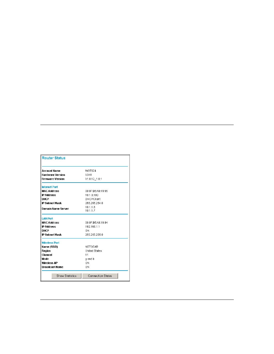 Chapter 5 maintenance, Viewing wireless router status information, Chapter 5 | Maintenance, Viewing wireless router status information -1, Chapter 5, “maintenance | NETGEAR 108 MBPS WIRELESS WGT624 V3 User Manual | Page 43 / 148