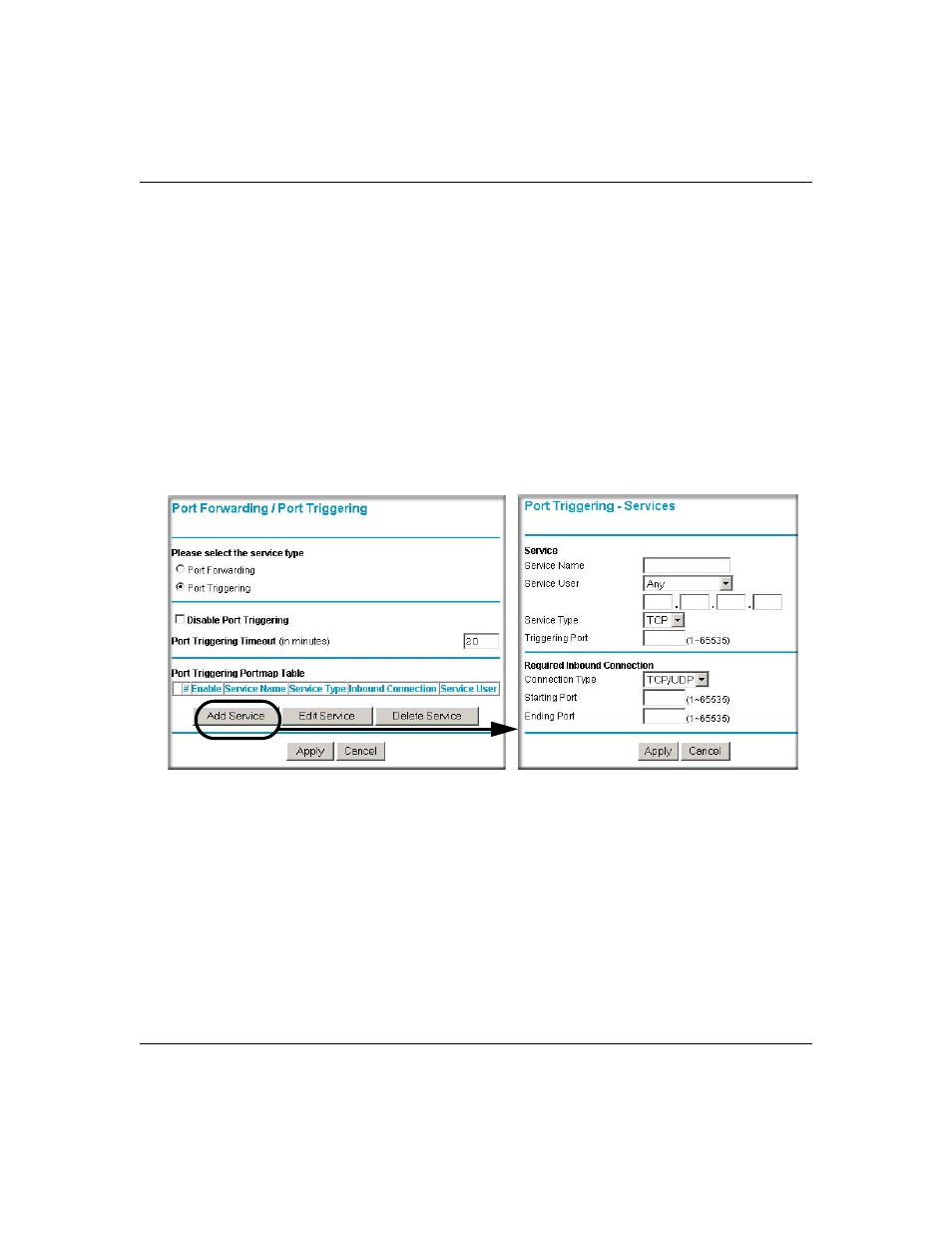 Port triggering rules menu, Adding a new rule, Port triggering rules menu -5 | Adding a new rule -5 | NETGEAR 108 MBPS WIRELESS WGT624 V3 User Manual | Page 55 / 148