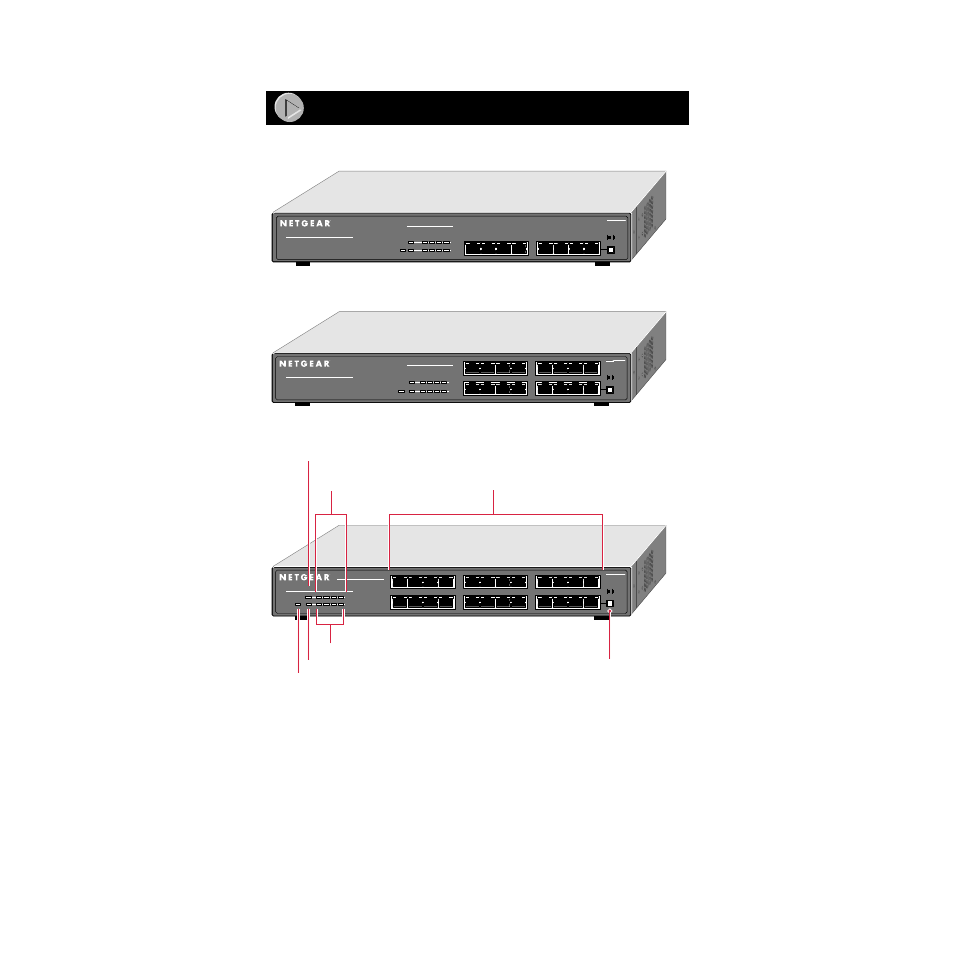 Product illustrations, Power led 10 mbps utilization leds, 8671fa | NETGEAR DS508 User Manual | Page 5 / 16