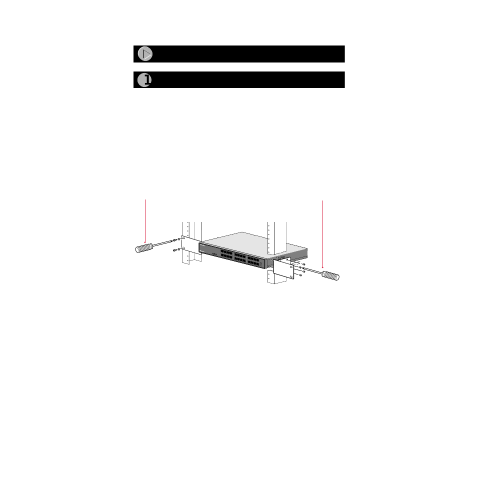 Install the hub on a flat surface, Install the hub in a rack, Installation procedures | NETGEAR DS508 User Manual | Page 9 / 16