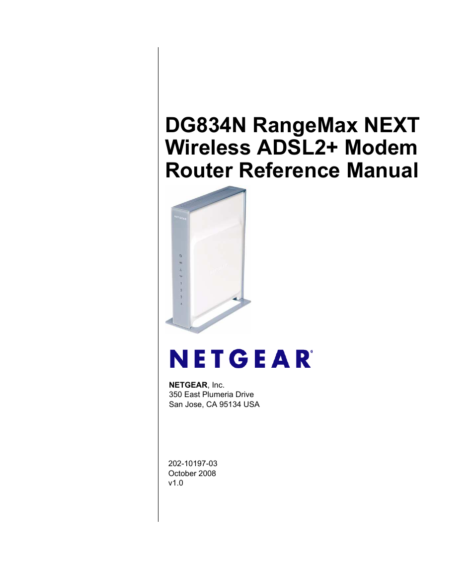 NETGEAR NEXT DG834N User Manual | 6 pages