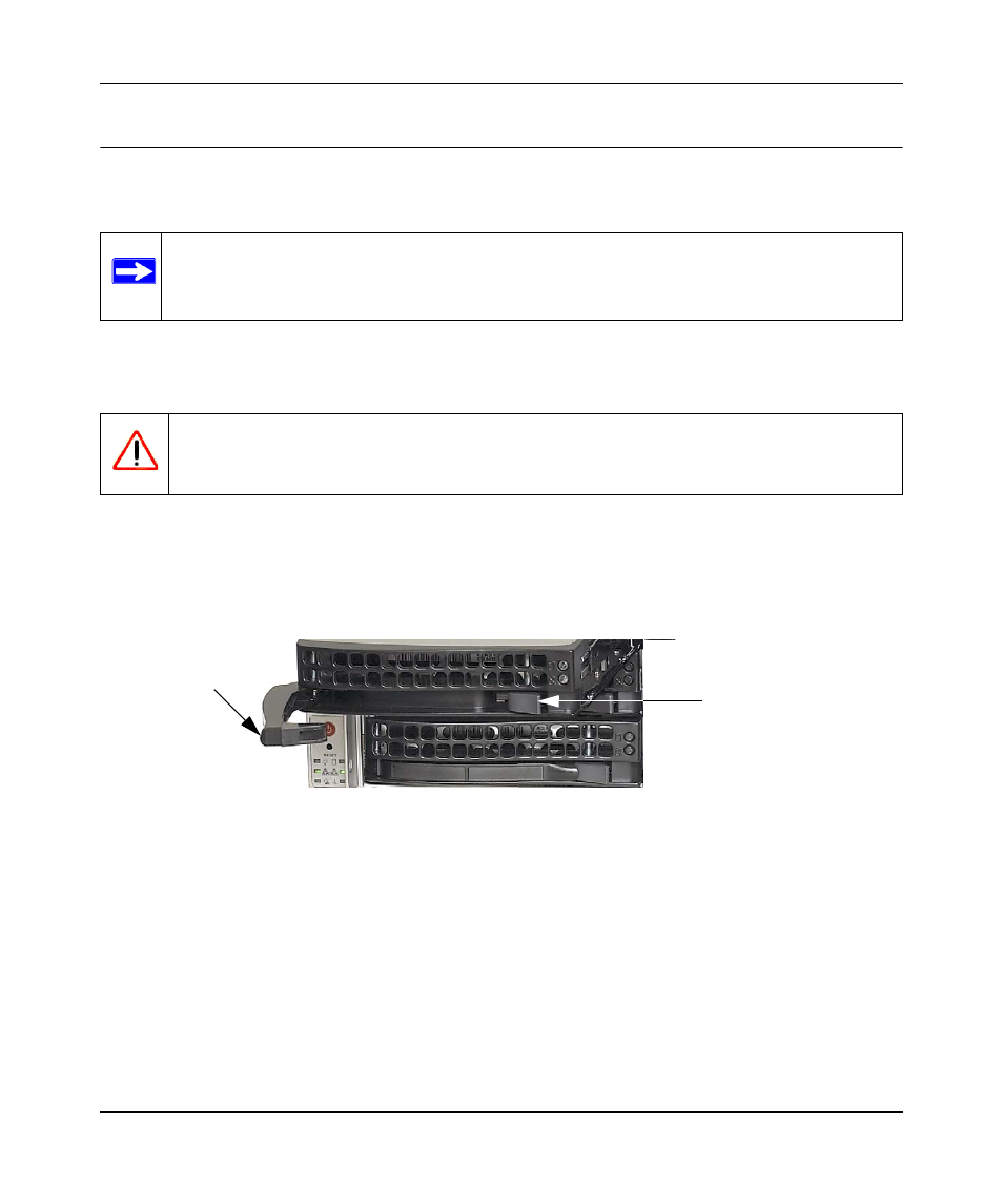 Adding or replacing disks, Adding a new disk, Adding or replacing disks -11 | Adding a new disk -11 | NETGEAR ReadyNAS 3200 User Manual | Page 29 / 40