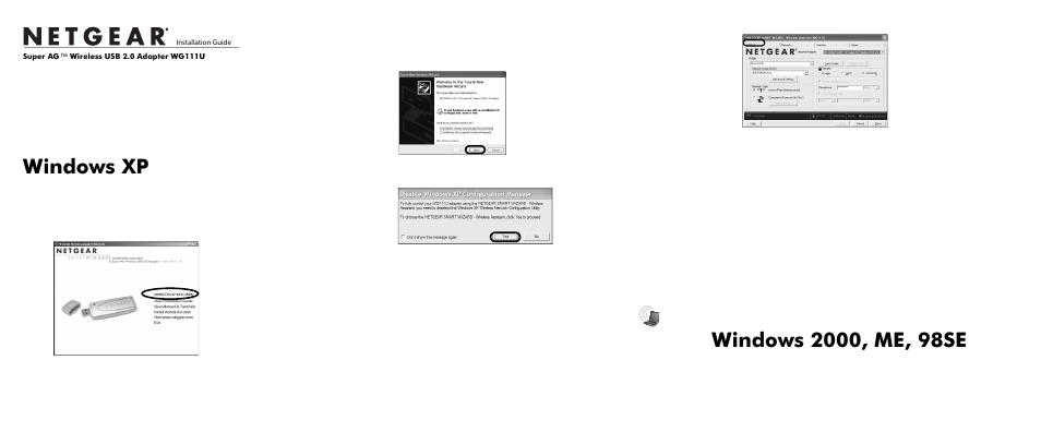 NETGEAR Double 108 Mbps Wireless USB 2.0 Adapter WG111U User Manual | 2 pages