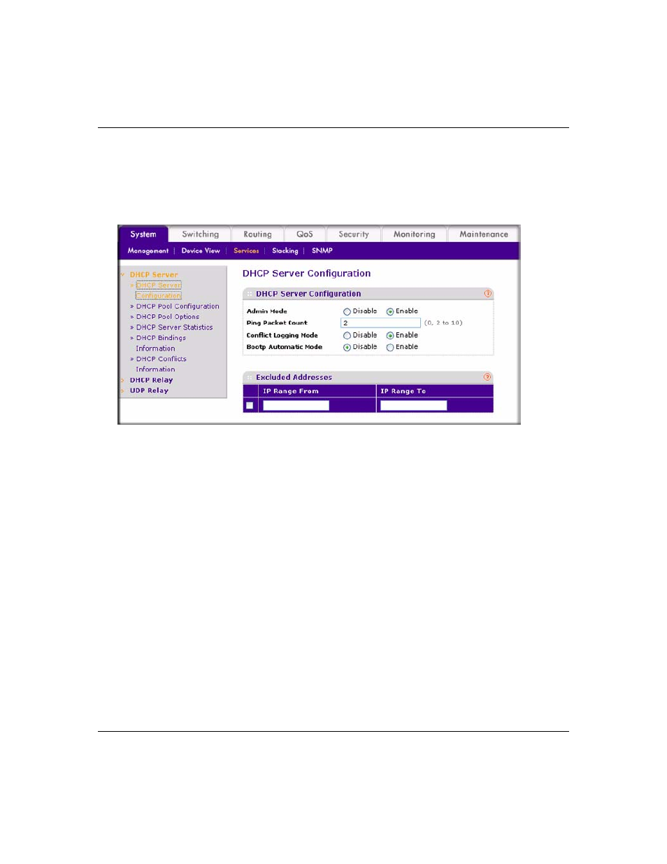 Web interface procedure | NETGEAR 7000 Series Managed Switch User Manual | Page 190 / 220