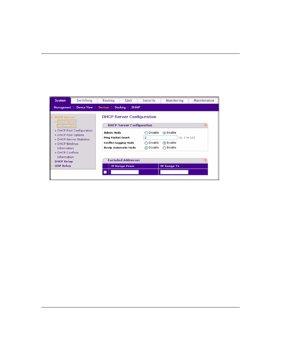 Web interface procedure | NETGEAR 7000 Series Managed Switch User Manual | Page 193 / 220