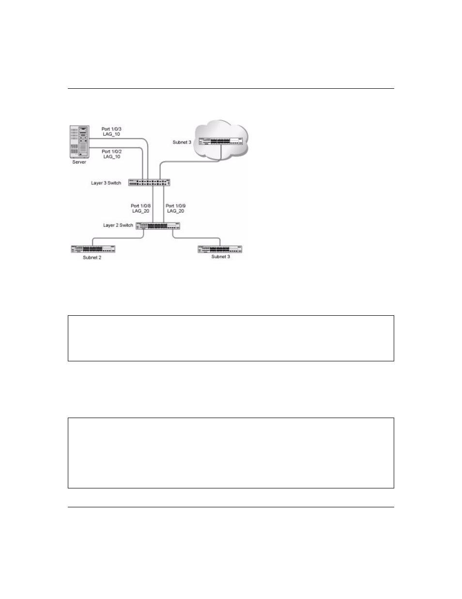 Example #1: create two lags | NETGEAR 7000 Series Managed Switch User Manual | Page 48 / 220