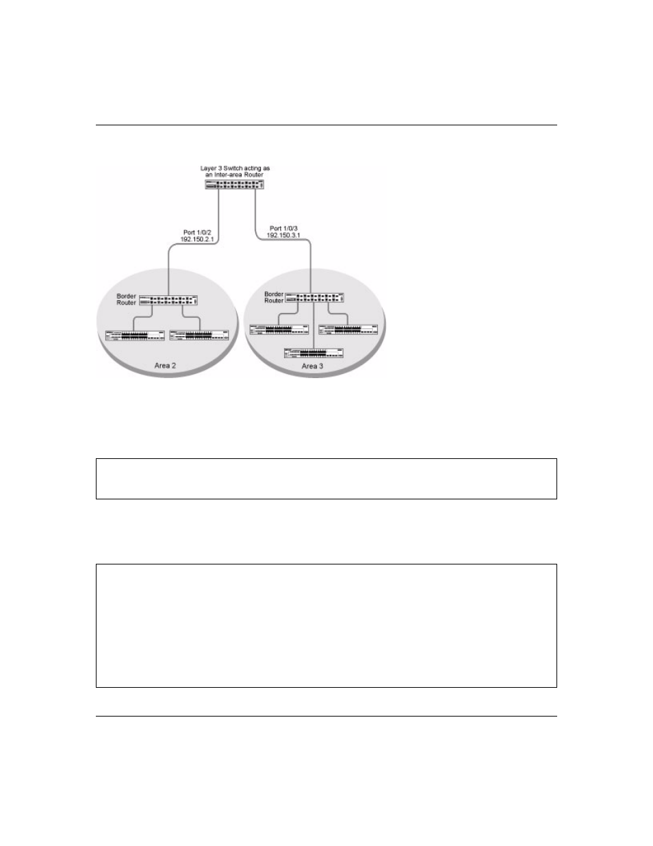 Example #1: configuring an inter-area router | NETGEAR 7000 Series Managed Switch User Manual | Page 67 / 220