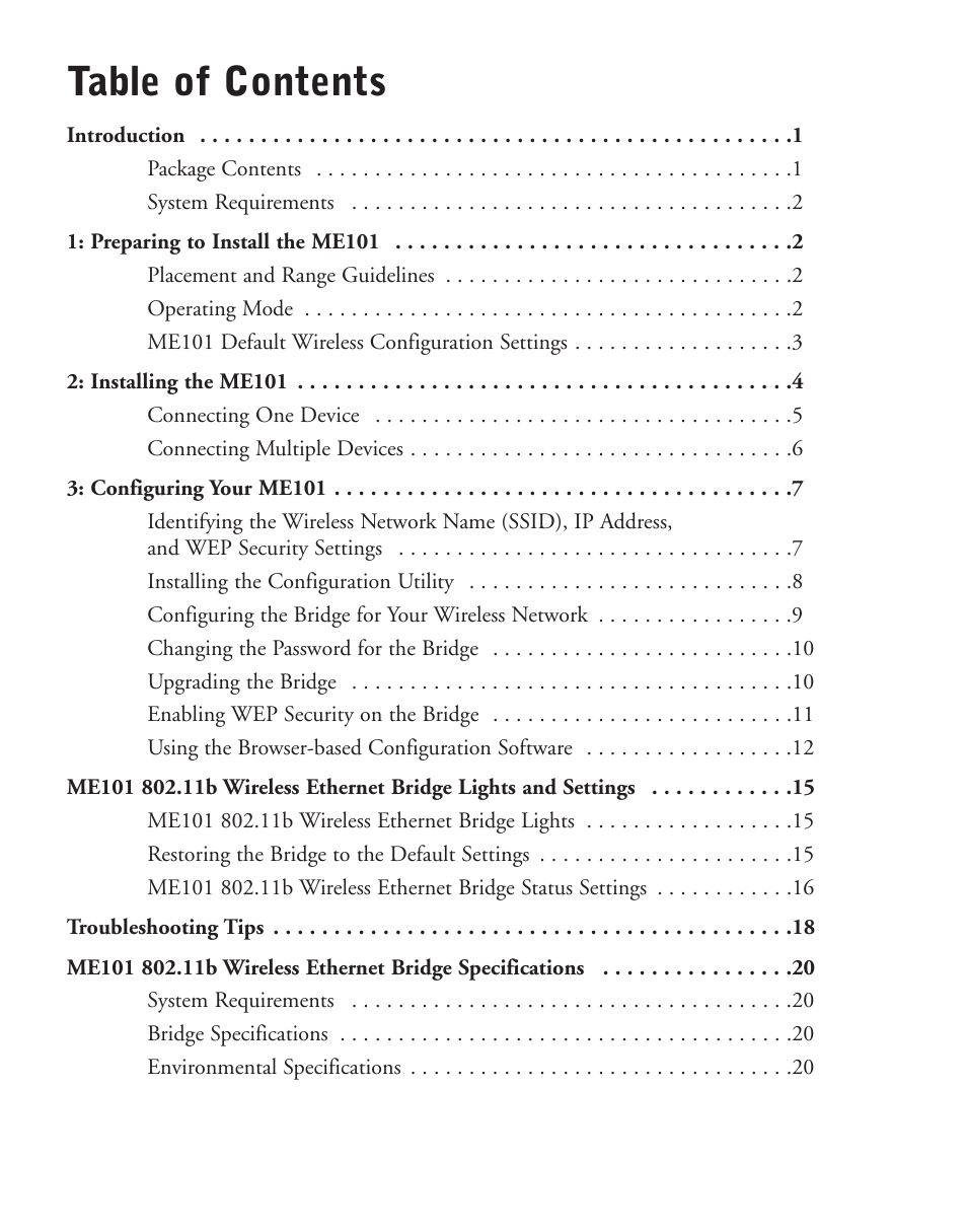 NETGEAR ME101 User Manual | Page 2 / 25
