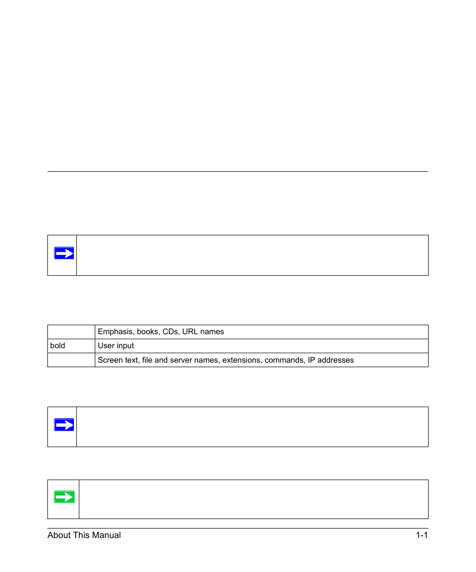 Chapter 1 about this manual, Audience, scope, conventions, and formats, Audience, scope, conventions, and formats -1 | NETGEAR DG834GV v2 User Manual | Page 11 / 106