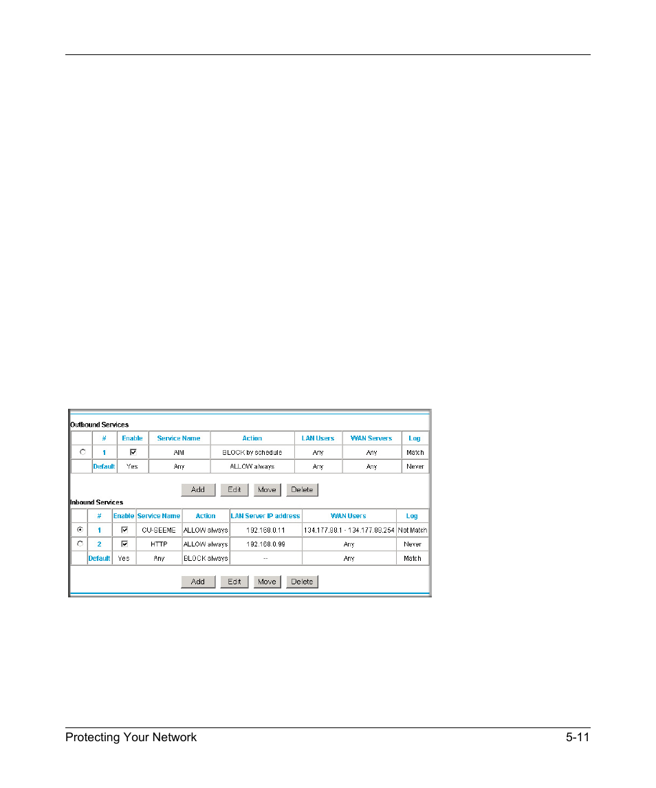 Order of precedence for rules, Order of precedence for rules -11 | NETGEAR DG834GV v2 User Manual | Page 53 / 106