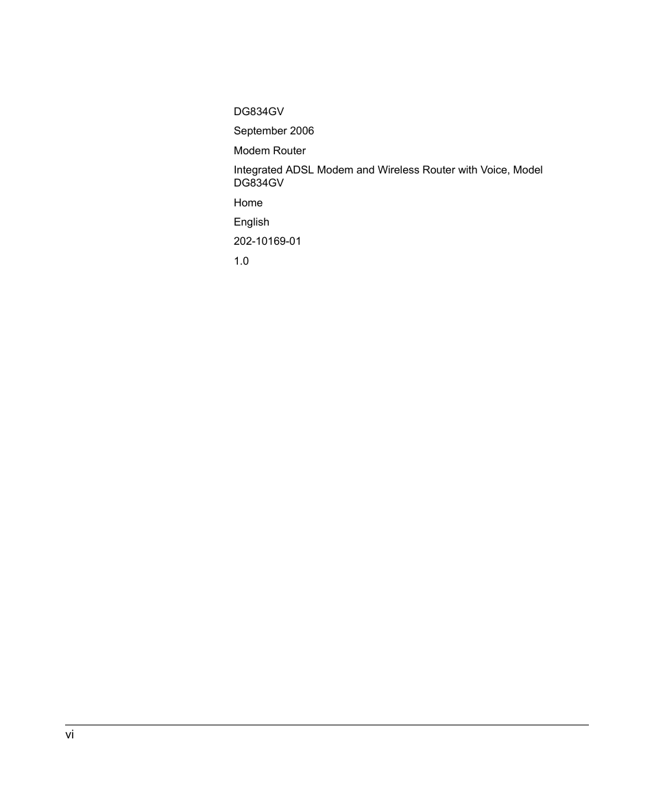 Product and publication details | NETGEAR DG834GV v2 User Manual | Page 6 / 106