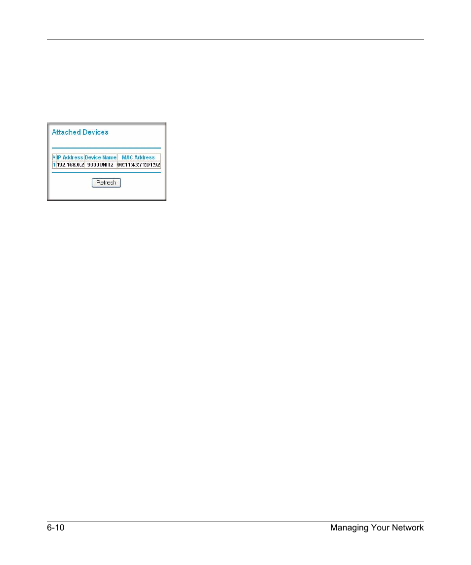Viewing attached devices, Viewing, selecting, and saving logged information | NETGEAR DG834GV v2 User Manual | Page 68 / 106
