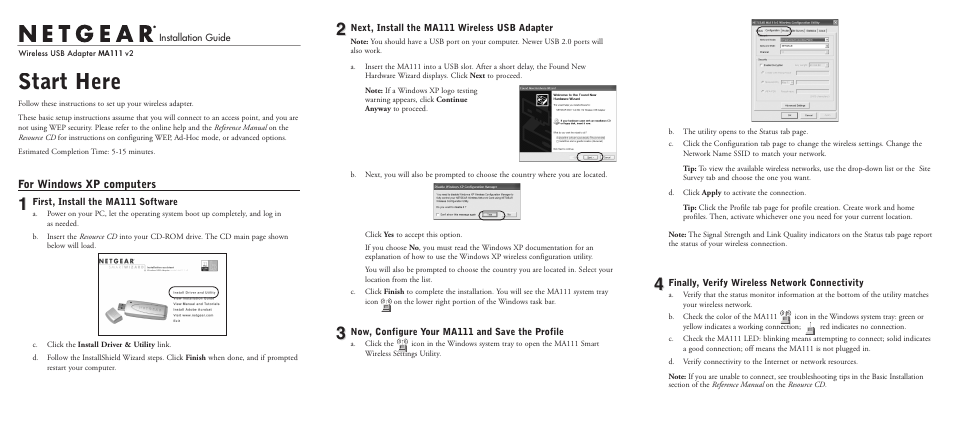 NETGEAR MA111 v2 User Manual | 2 pages