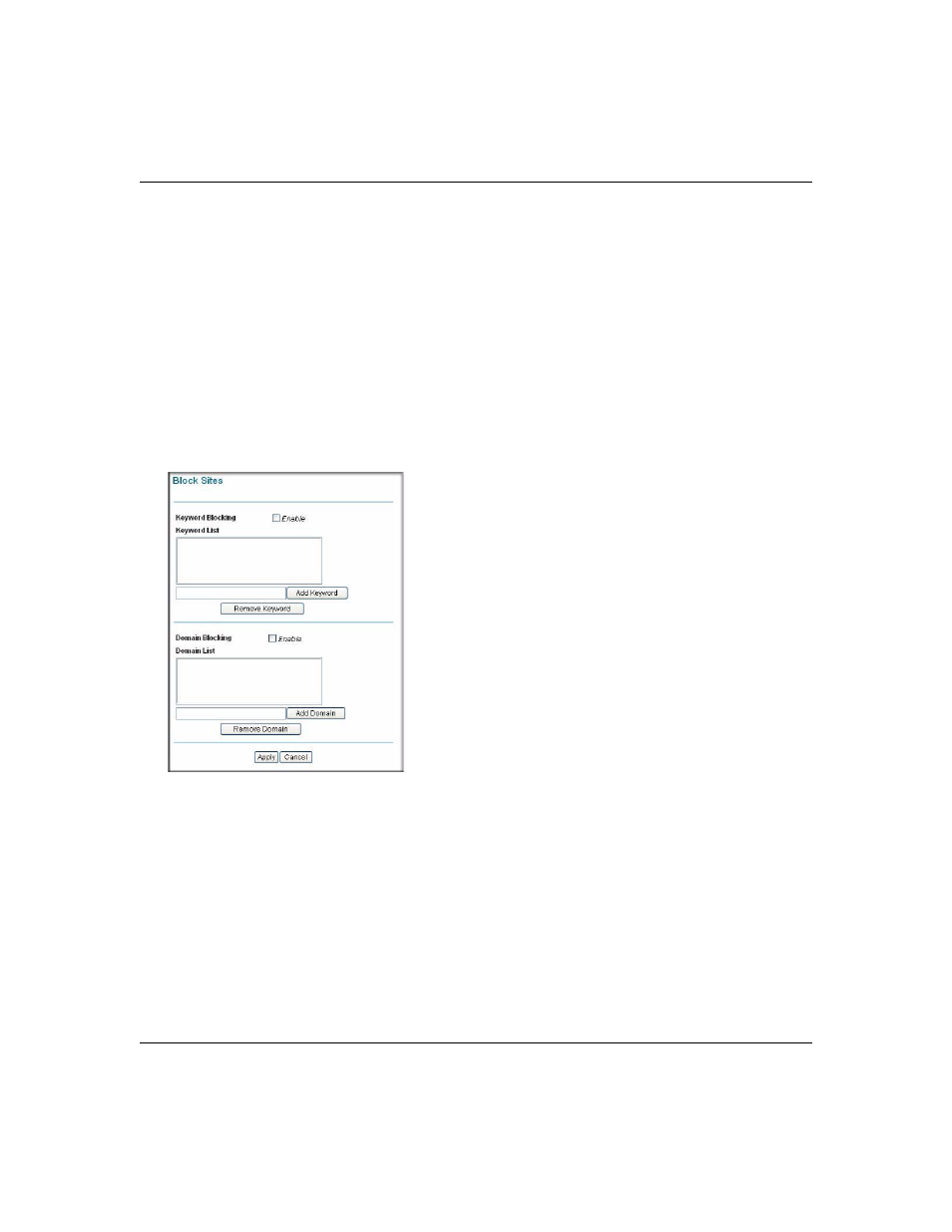 Blocking keywords and domains, Blocking keywords and domains -3 | NETGEAR CG814WG V3 User Manual | Page 33 / 64