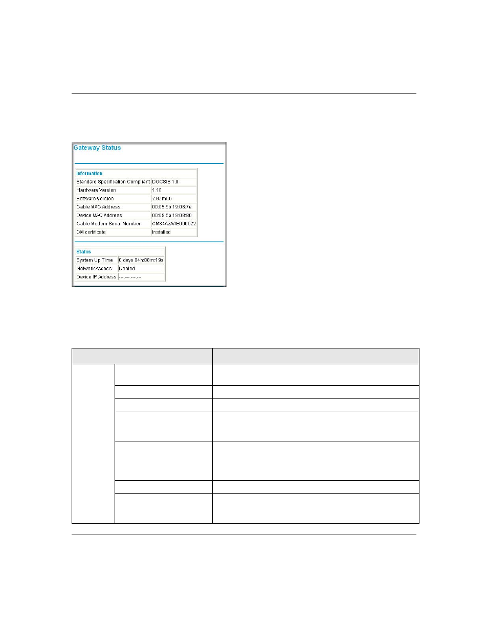 Gateway status, Gateway status -2, Reen see | Gateway status” in chapter 4 | NETGEAR CG814WG V3 User Manual | Page 40 / 64