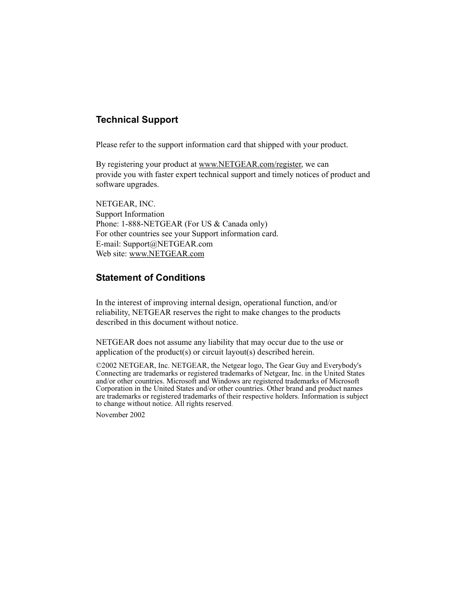 Technical support | NETGEAR MA101 User Manual | Page 2 / 67