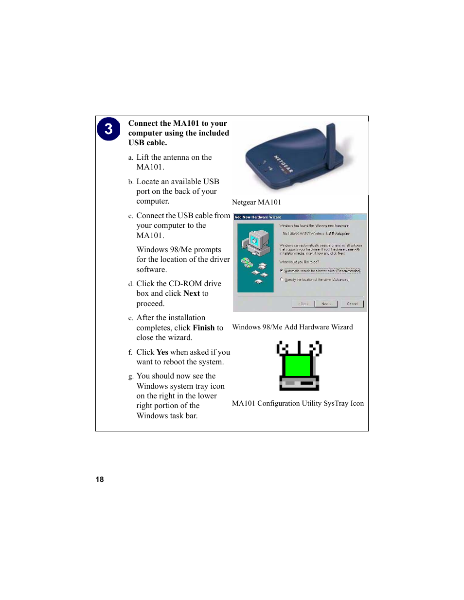 A. lift the antenna on the ma101 | NETGEAR MA101 User Manual | Page 24 / 67