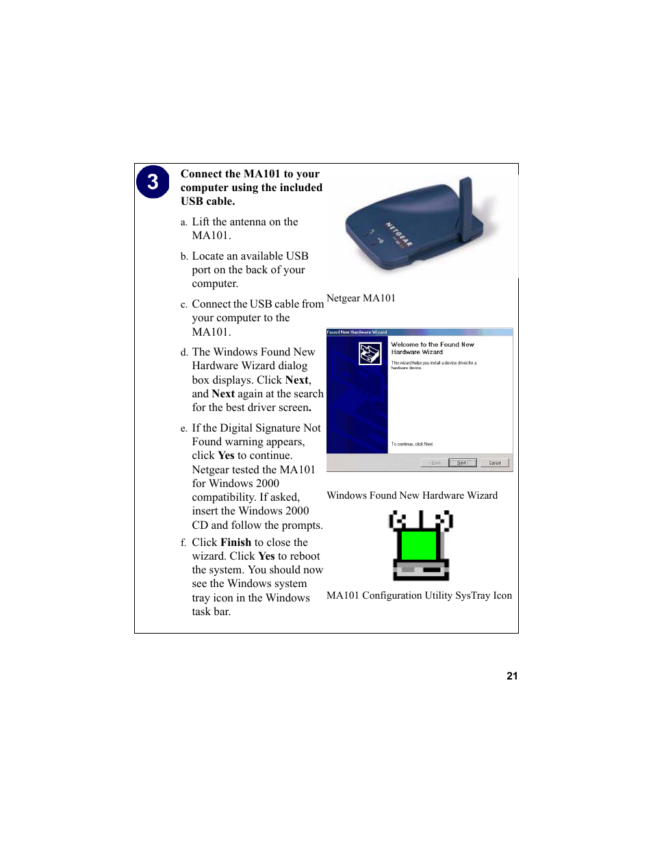 A. lift the antenna on the ma101 | NETGEAR MA101 User Manual | Page 27 / 67