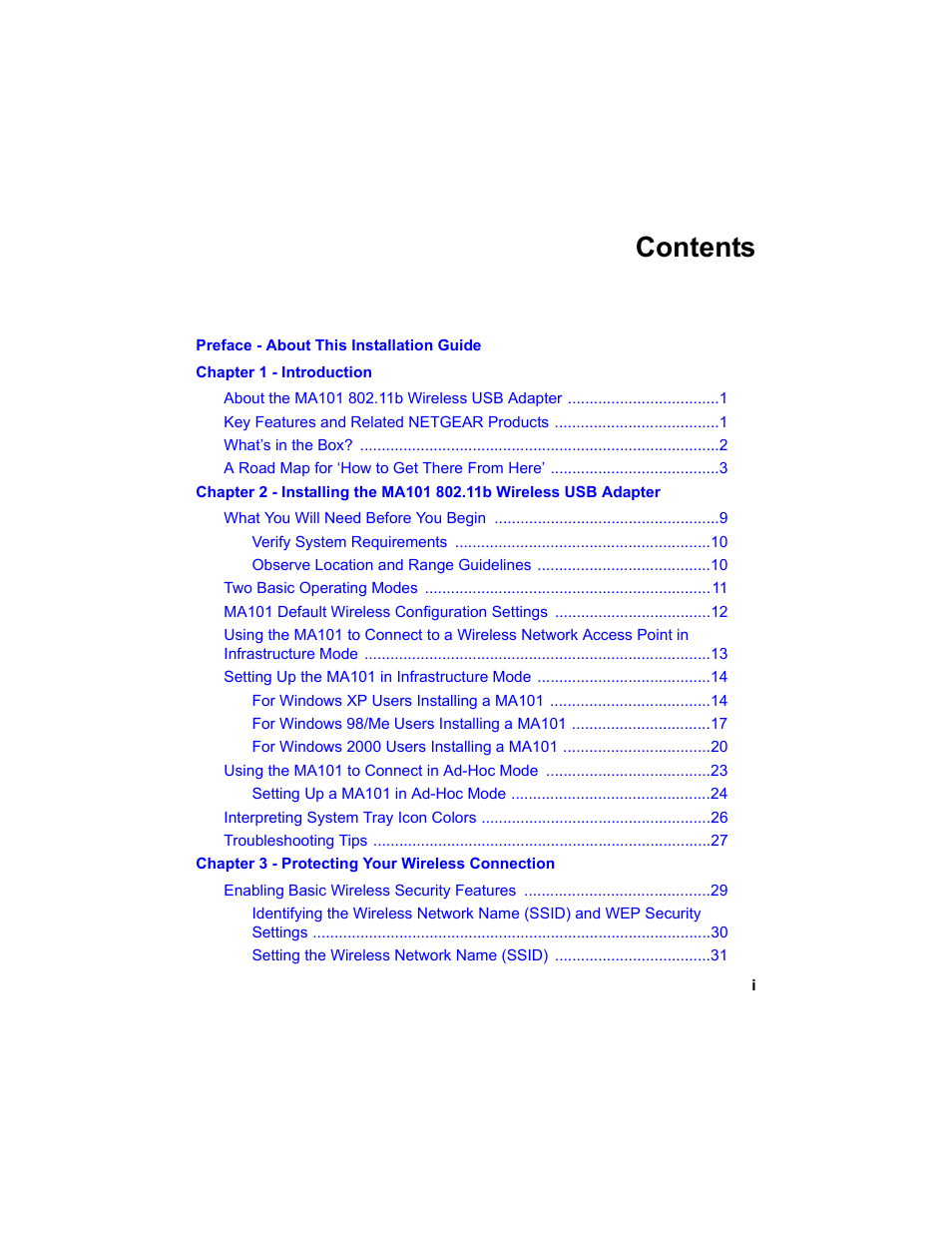NETGEAR MA101 User Manual | Page 3 / 67