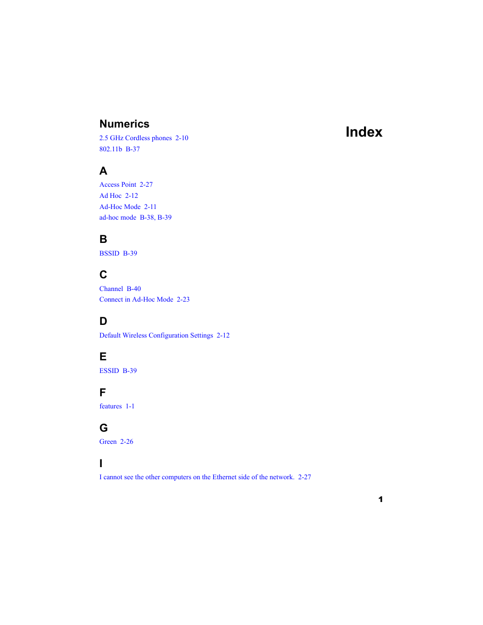 Index | NETGEAR MA101 User Manual | Page 61 / 67