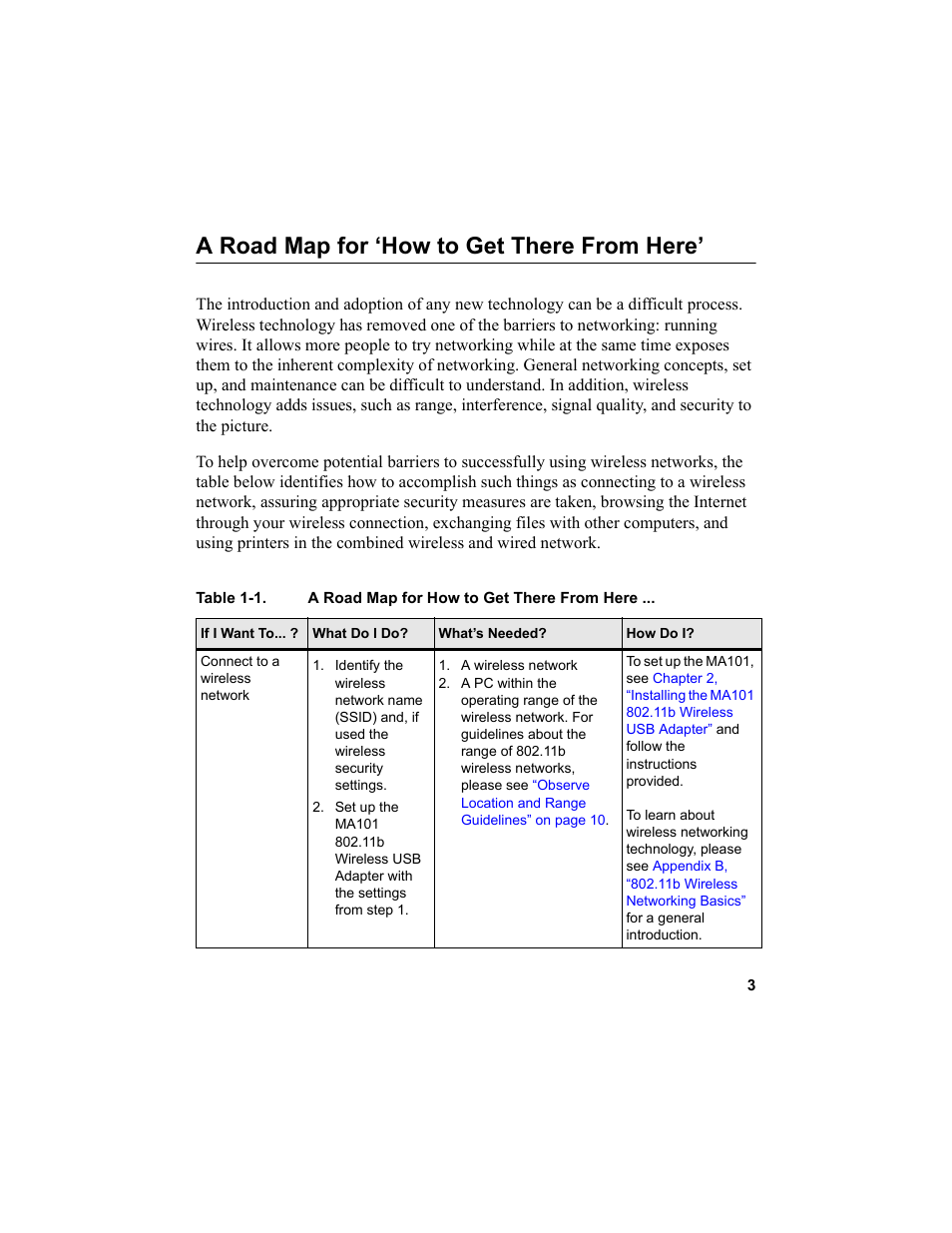 A road map for ‘how to get there from here, Allation objectives is provided on | NETGEAR MA101 User Manual | Page 9 / 67