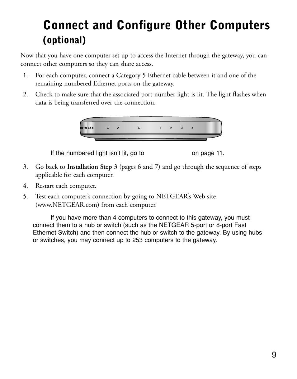 Connect and configure other computers | NETGEAR DG814 User Manual | Page 11 / 16