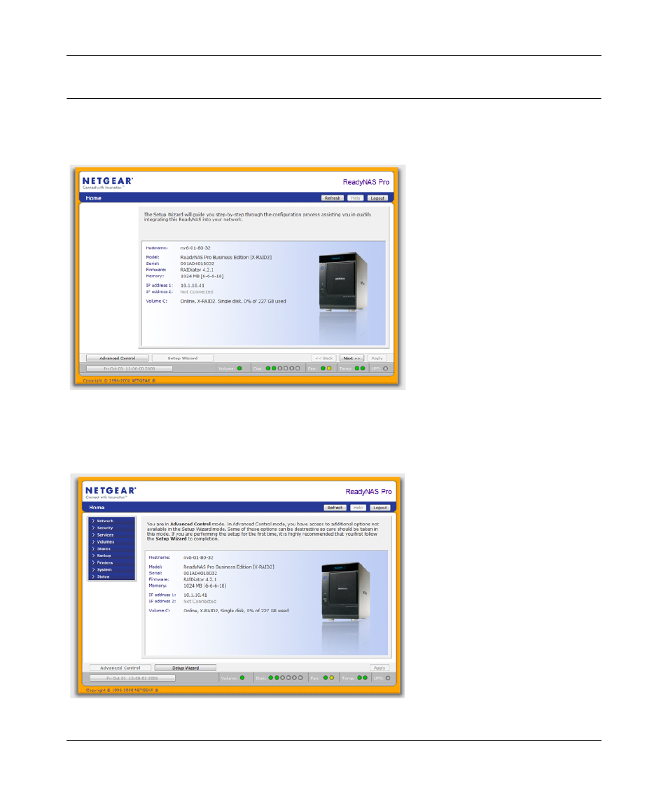 The frontview management console, The frontview management console -9 | NETGEAR ReadyNAS Pro Business Edition User Manual | Page 21 / 120