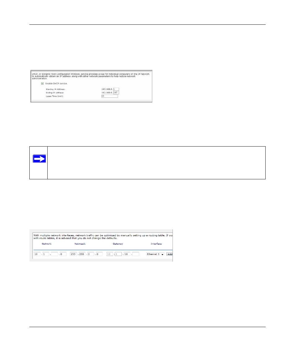 Dhcp, Route: a manual routing table, Dhcp -7 | Route: a manual routing table -7 | NETGEAR ReadyNAS Pro Business Edition User Manual | Page 29 / 120