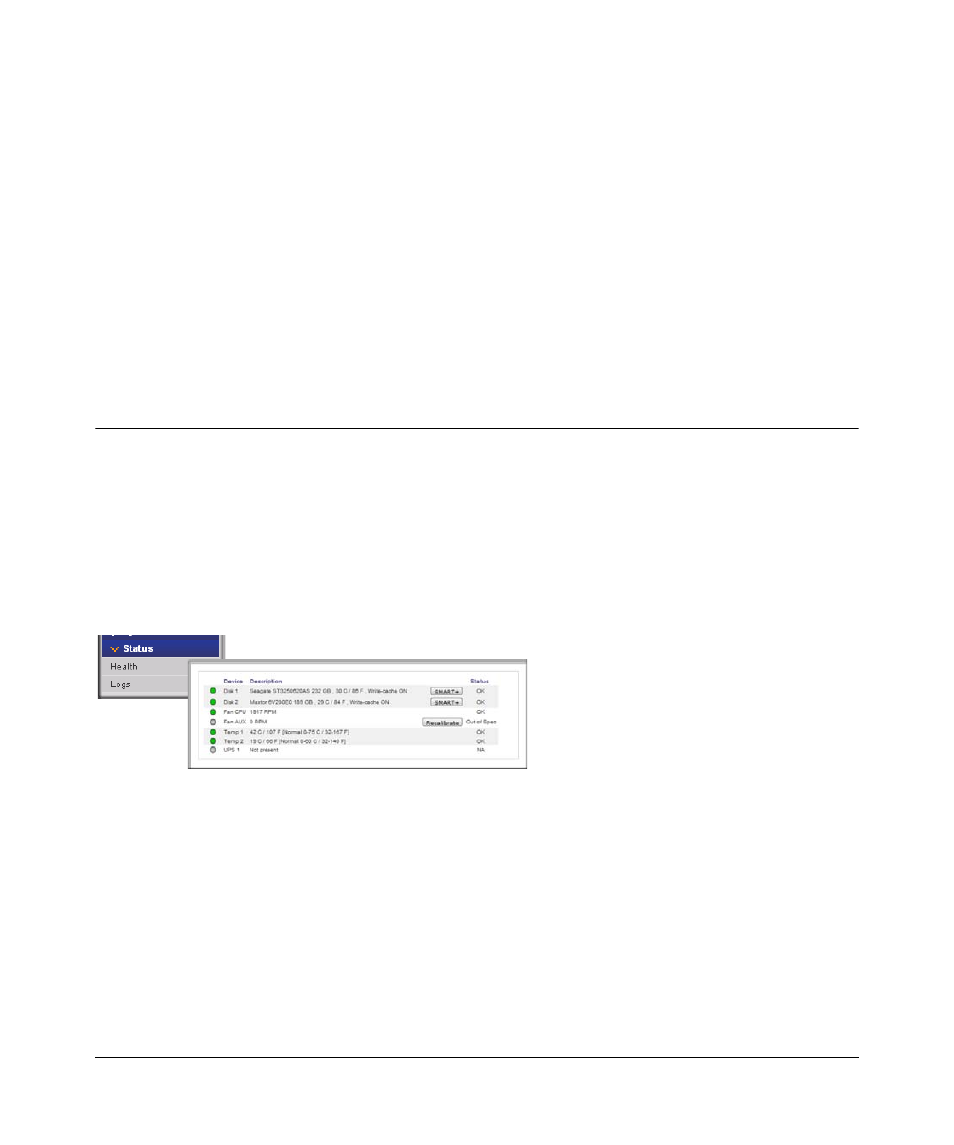 Chapter 6 managing levels of service, Viewing system status, Health | Viewing system status -1, Health -1 | NETGEAR ReadyNAS Pro Business Edition User Manual | Page 95 / 120