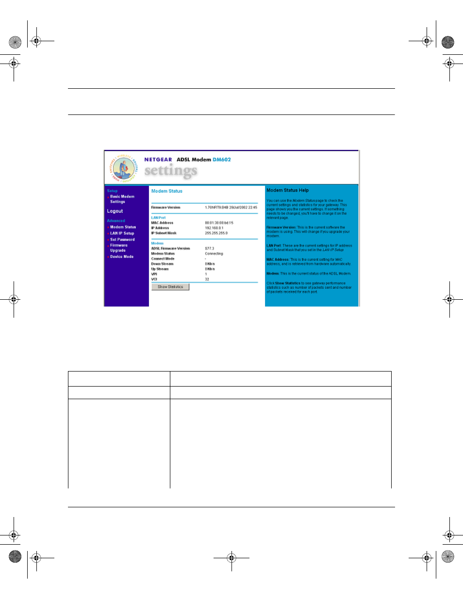 Modem device mode status, Modem device mode status -5 | NETGEAR DM602 User Manual | Page 45 / 66