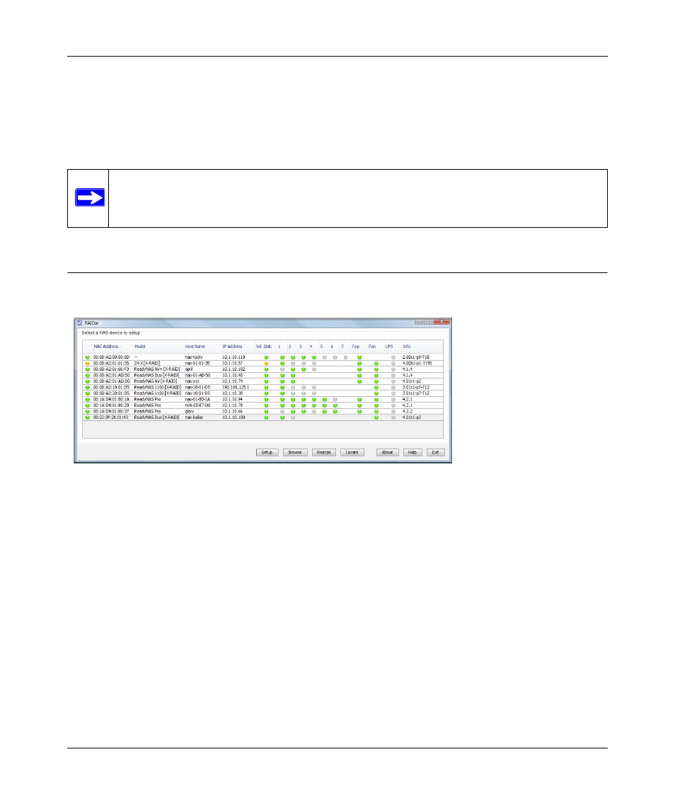 Default ip address, login name, and password, The raidar setup utility, Default ip address, login name, and password -6 | The raidar setup utility -6 | NETGEAR ReadyNAS 2100 User Manual | Page 16 / 126