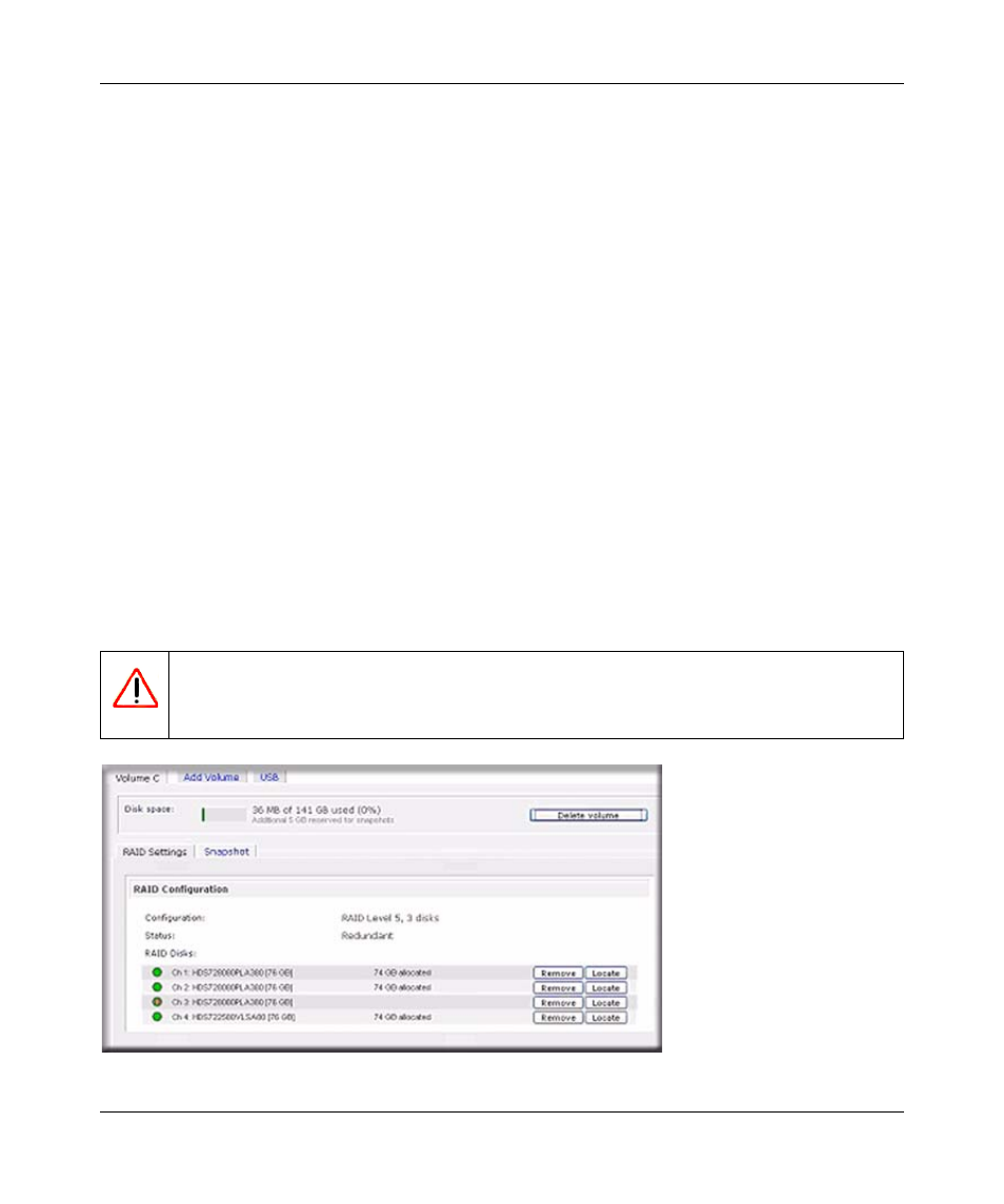 Volume management for flex-raid, Volume management for flex-raid -14 | NETGEAR ReadyNAS 2100 User Manual | Page 32 / 126