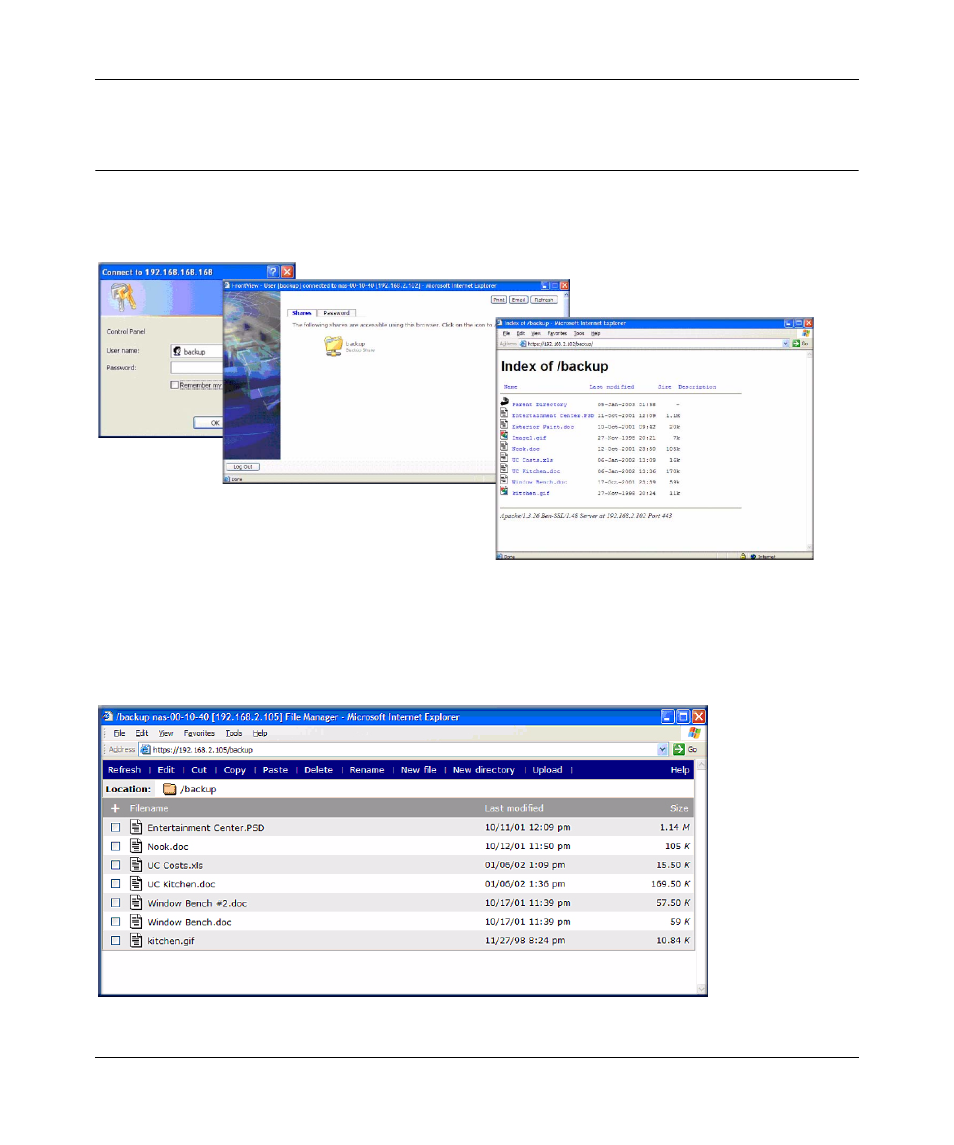 Share access from a web browser, Share access from a web browser -18 | NETGEAR ReadyNAS 2100 User Manual | Page 66 / 126