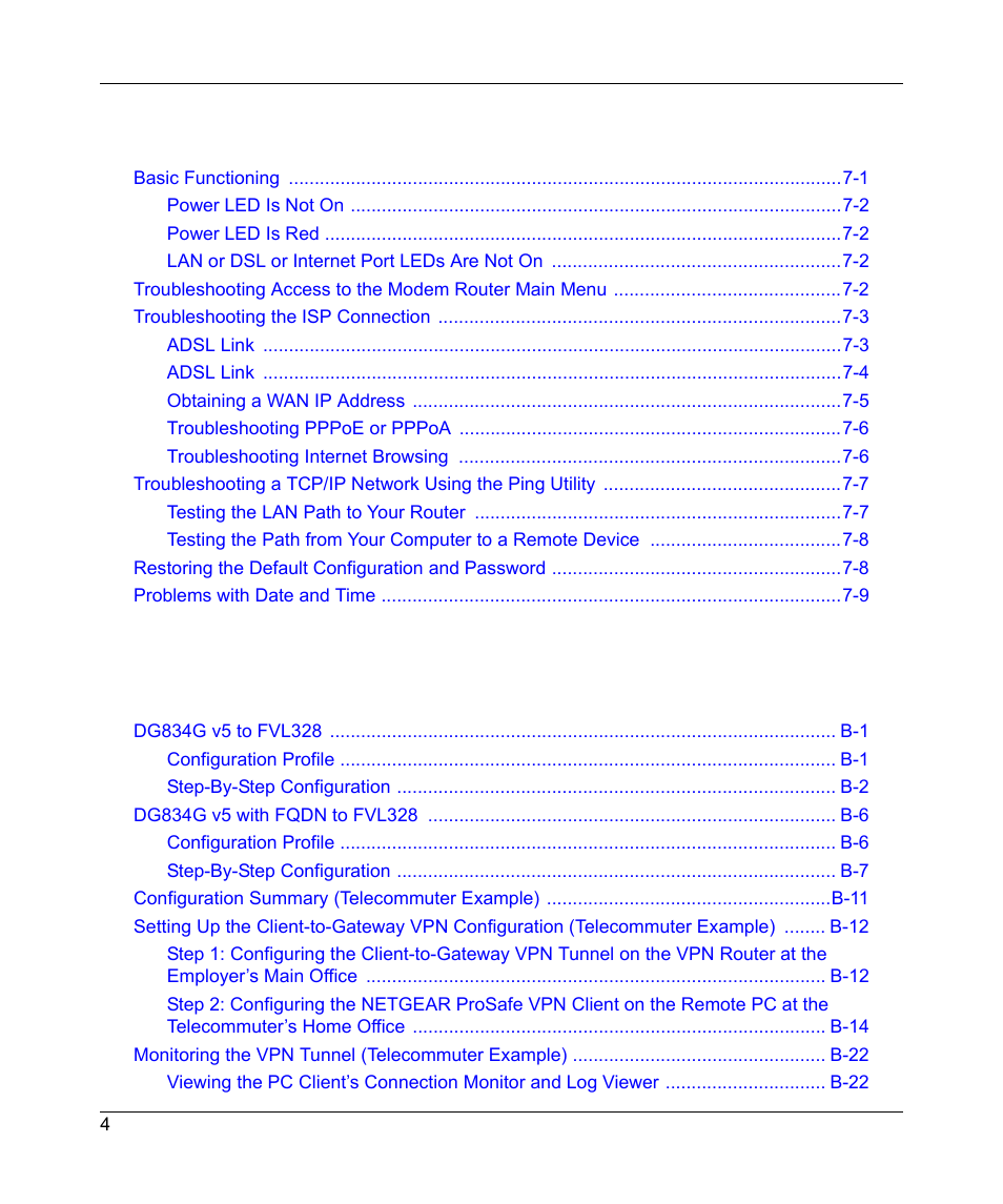 NETGEAR 54 Mbps Wireless ADSL Firewall DG834G User Manual | Page 10 / 176