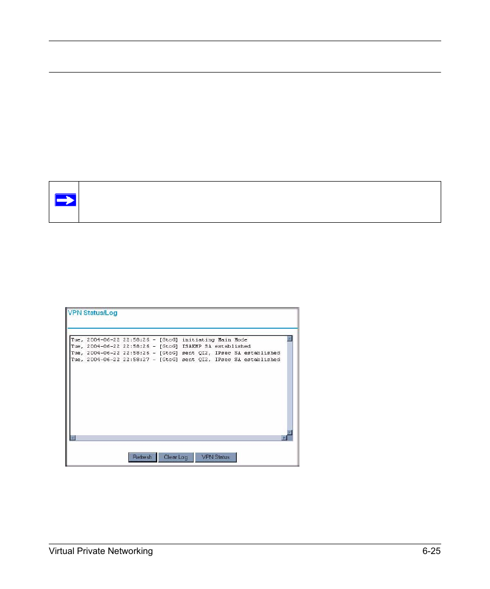 Vpn tunnel control, Activating a vpn tunnel, Vpn tunnel control -25 | Activating a vpn tunnel -25, Provides the step-by-step | NETGEAR 54 Mbps Wireless ADSL Firewall DG834G User Manual | Page 119 / 176