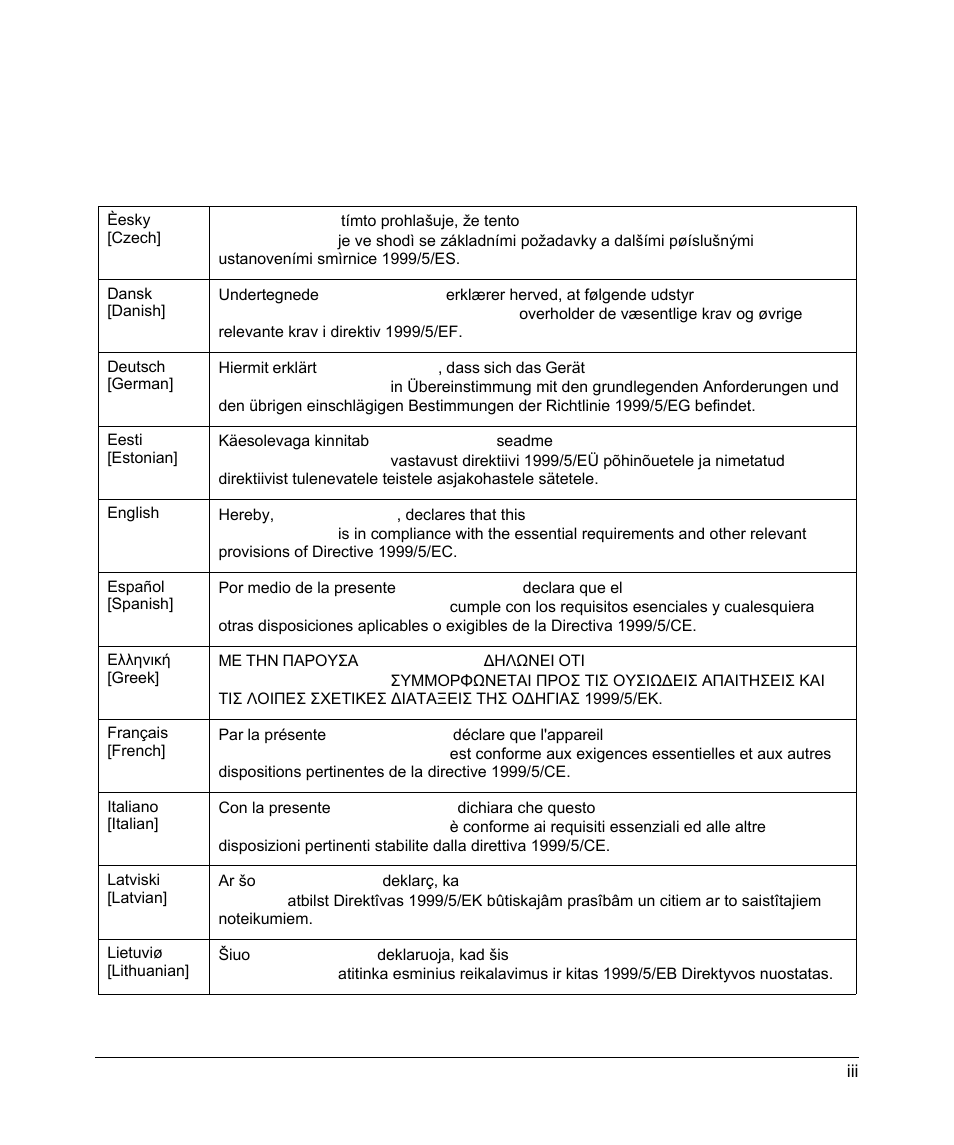 European union statement of compliance | NETGEAR 54 Mbps Wireless ADSL Firewall DG834G User Manual | Page 3 / 176